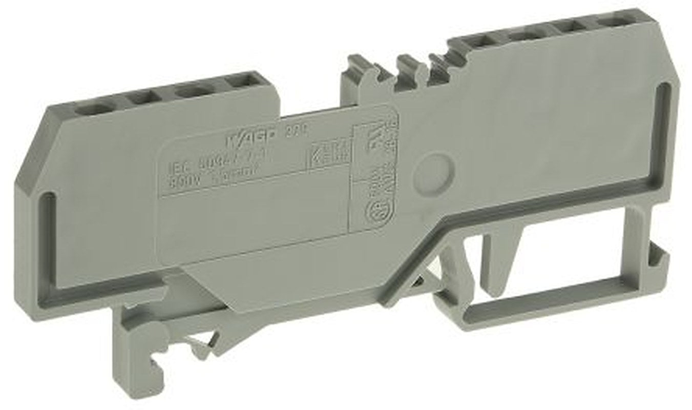 WAGO 279-831 279 Series Feed Through Terminal Block Grey, 1.5mm², 1-Level, Cage Clamp