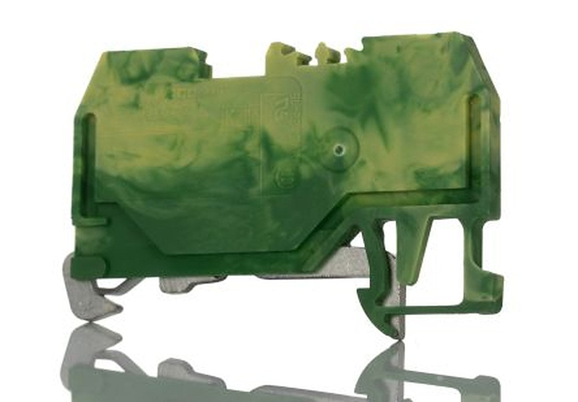 WAGO 279-907 279 Series Earth Terminal Block Yellow, Green, 1.5mm², 1-Level, Cage Clamp
