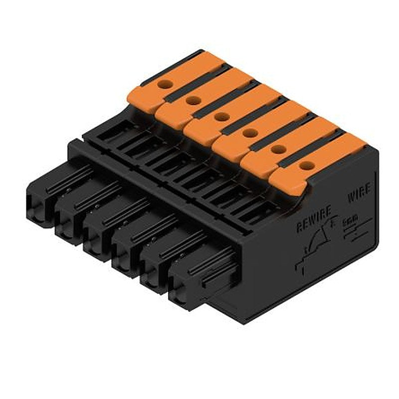 Weidmüller Female PCB Connector Housing, 5 mm Pitch, 6 Way, 1 Row Straight