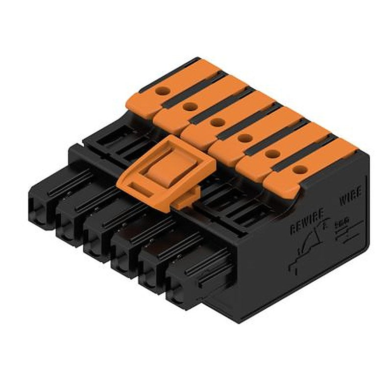 Weidmüller Female PCB Connector Housing, 5 mm Pitch, 6 Way, 1 Row Straight