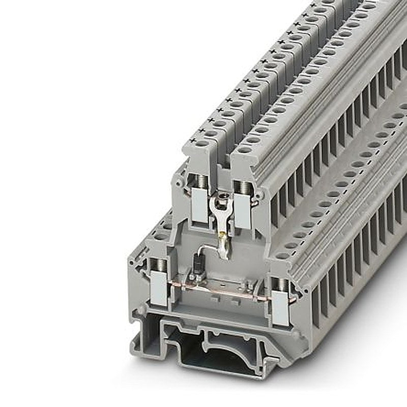 Phoenix Contact 2791016 UKK Series Component Terminal Block Grey, 0.2mm², 4 mm², 2-Level, Screw