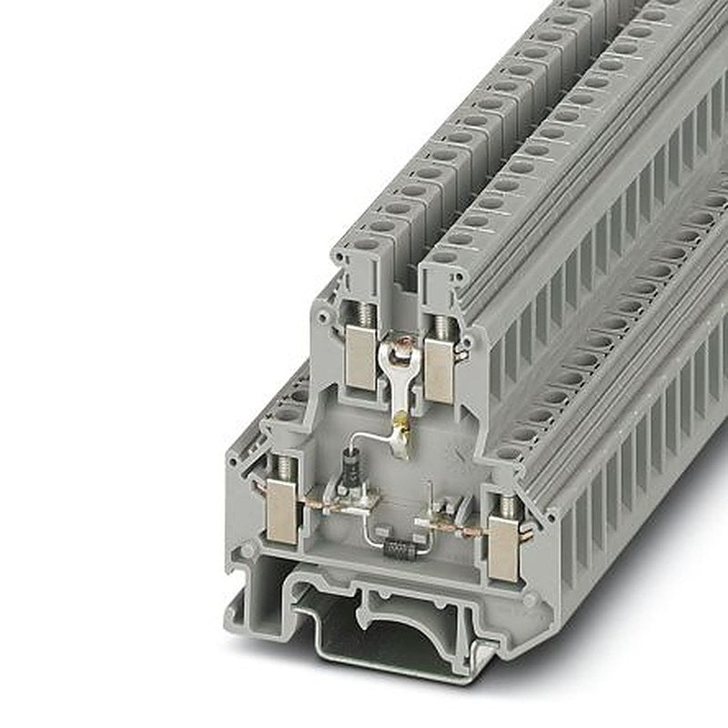 Phoenix Contact 2791142 UKK 5-2DIO/UL-O/UL-UR Series Component Terminal Block Grey, 4mm², 2-Level, Screw