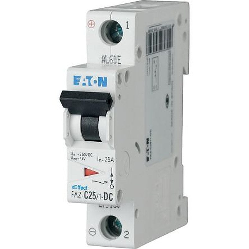 Eaton xEffect FAZ Miniature Circuit Breaker, 1-Pole, 32A, Type C, 250 V dc DC, 10 kA Breaking Capacity