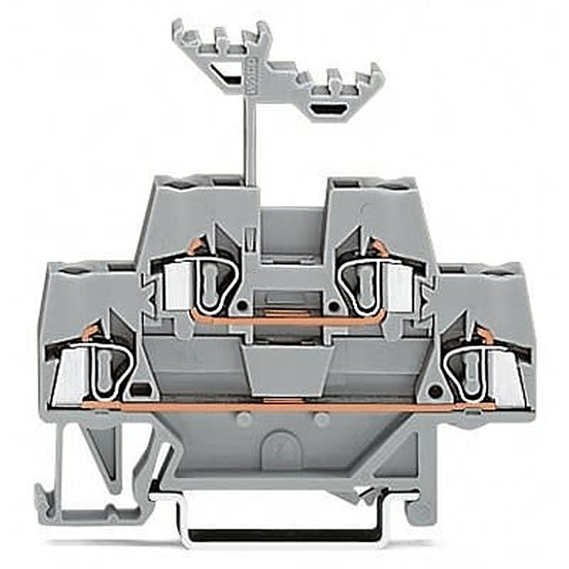 WAGO 280-519-1 280 Series Double Level Terminal Block Grey, 2.5mm², 2-Level, Cage Clamp