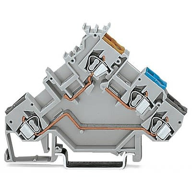 WAGO 280-560-1 280 Series Terminal Block Grey, 2.5mm², 3-Level, Cage Clamp