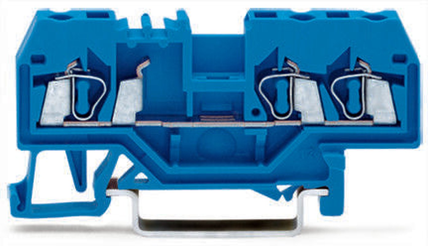 WAGO 280-684 280 Series Feed Through Terminal Block Blue, 2.5mm², 1-Level, Cage Clamp, ATEX, IECEx
