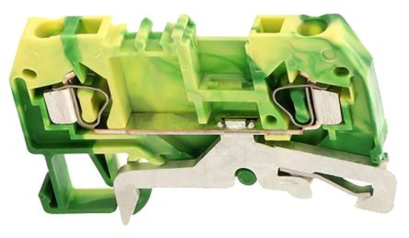 WAGO 280-907 280 Series Earth Terminal Block Yellow, Green, 2.5mm², 1-Level, Cage Clamp