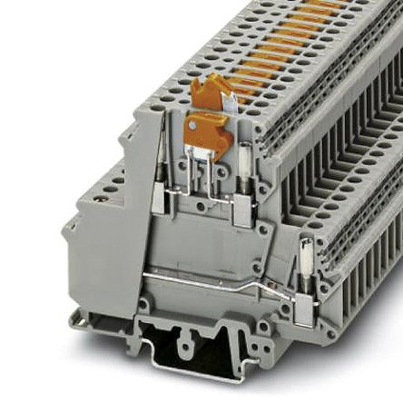 Phoenix Contact 2800004 UKK 5-MTK-P/P Series Knife Disconnect Terminal Block Grey, 0.2mm², 4 mm², 2-Level, Screw