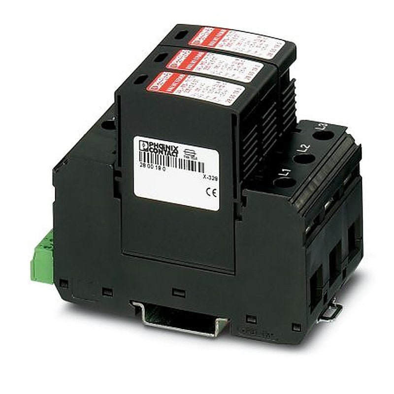 Phoenix Contact 3 Phase Surge Protector, 50 kA, 250 V ac, DIN Rail