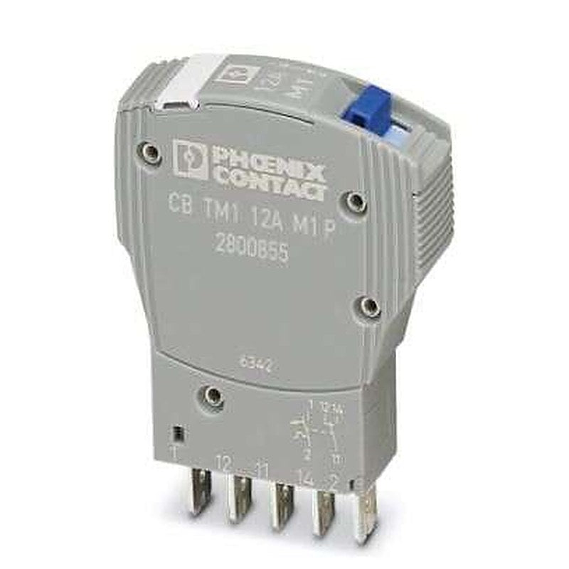 Phoenix Contact Thermomagnetic Device Circuit Breaker CB TM1 Thermal Circuit Breaker - 1-Pole, Snap-On, 12A Current