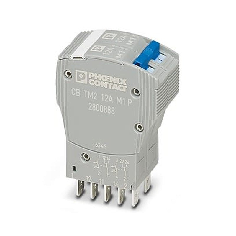 Phoenix Contact CB TM CB TM2 Thermal Magnetic Circuit Breaker - 2-Pole, Base, 12A Current Rating, 270V ac, 80 V dc