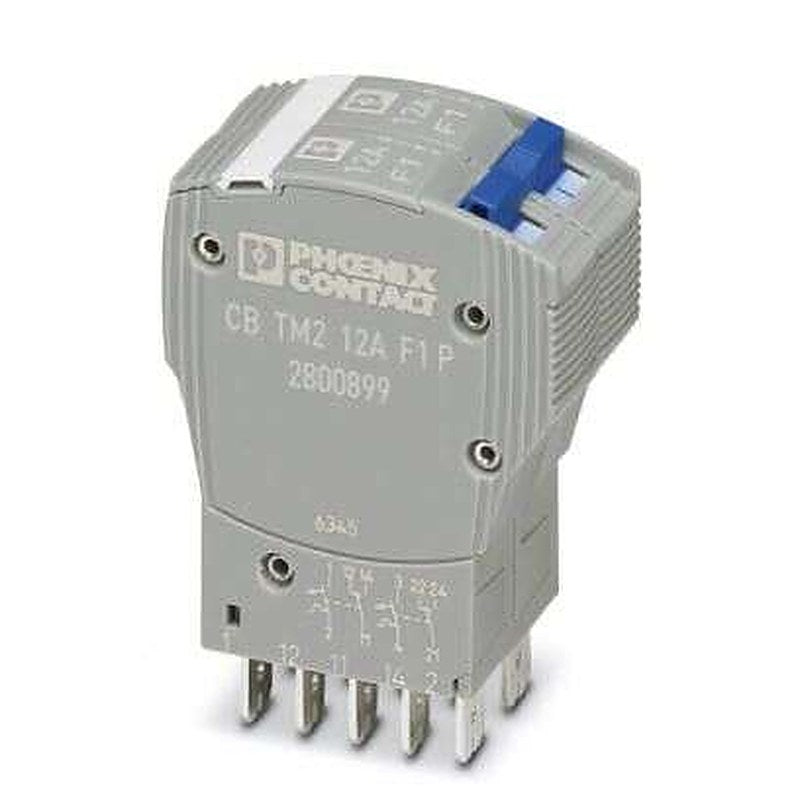 Phoenix Contact Thermomagnetic Device Circuit Breaker CB TM2 Thermal Circuit Breaker - 2-Pole, Snap-On, 12A Current