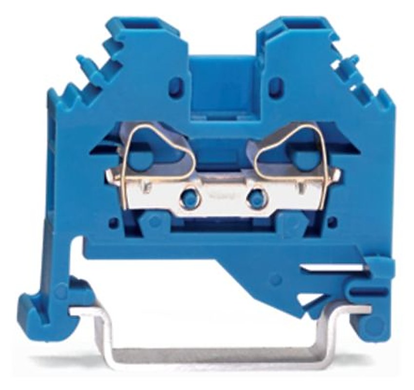 WAGO 281-104 281 Series Terminal Block Blue, 4mm², 1-Level, Cage Clamp, Ex i