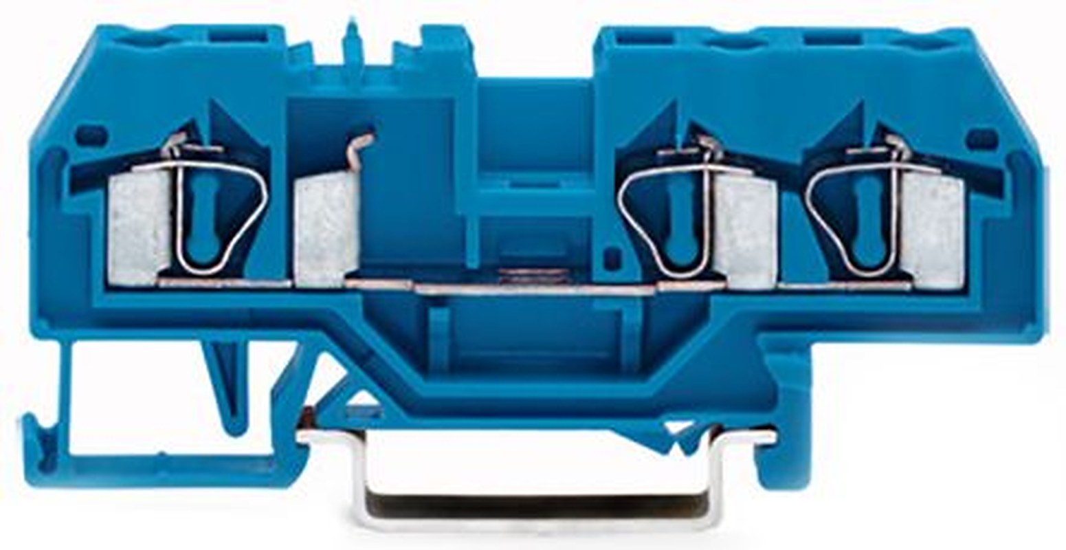 WAGO 281-684 281 Series Feed Through Terminal Block Blue, 4mm², 1-Level, Cage Clamp, ATEX, IECEx