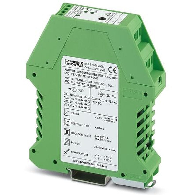 Phoenix Contact MCR-S10 Series Current Measuring Transducer, Current Input, Current Output, 20V dc, 30 V dc Supply,