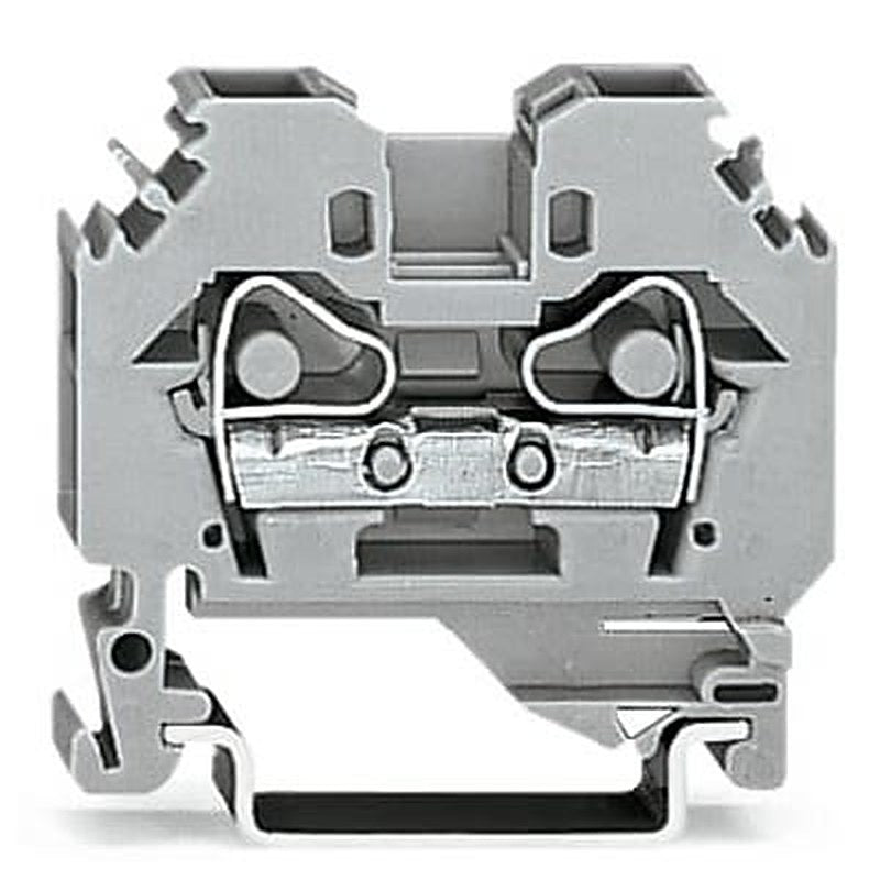 WAGO 282-101-1 282 Series Terminal Block Grey, 6mm², 2-Level, Cage Clamp
