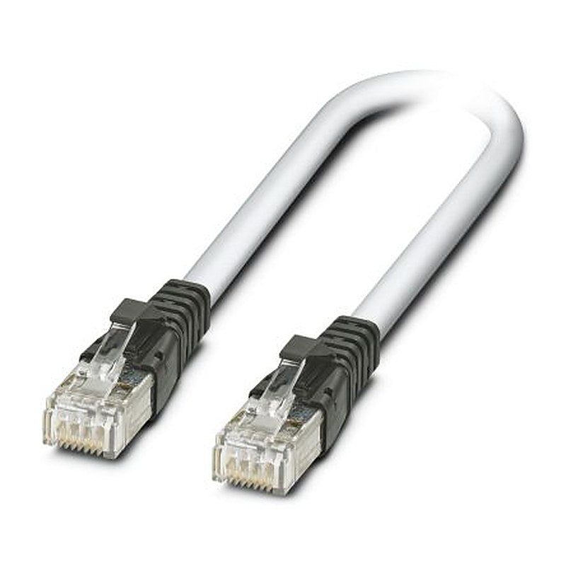 Phoenix Contact, 10 m Cat5 Ethernet Cable, Grey Straight to Male Straight Male Zero Halogen Sheath, SF/UTP