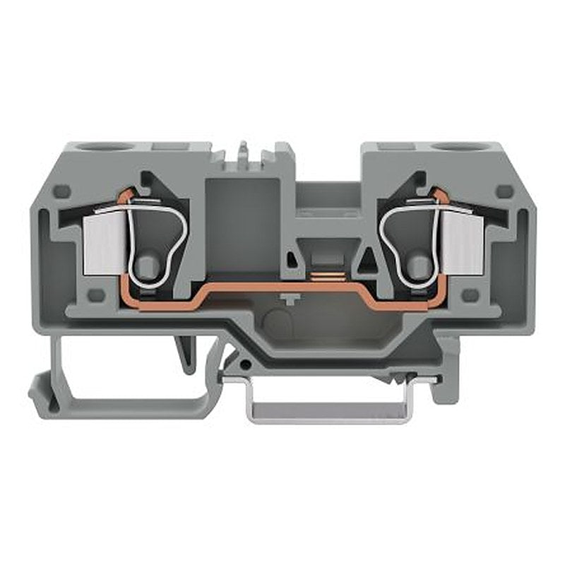 WAGO 284-901-1 284 Series Terminal Block Grey, 10mm², 2-Level, Cage Clamp