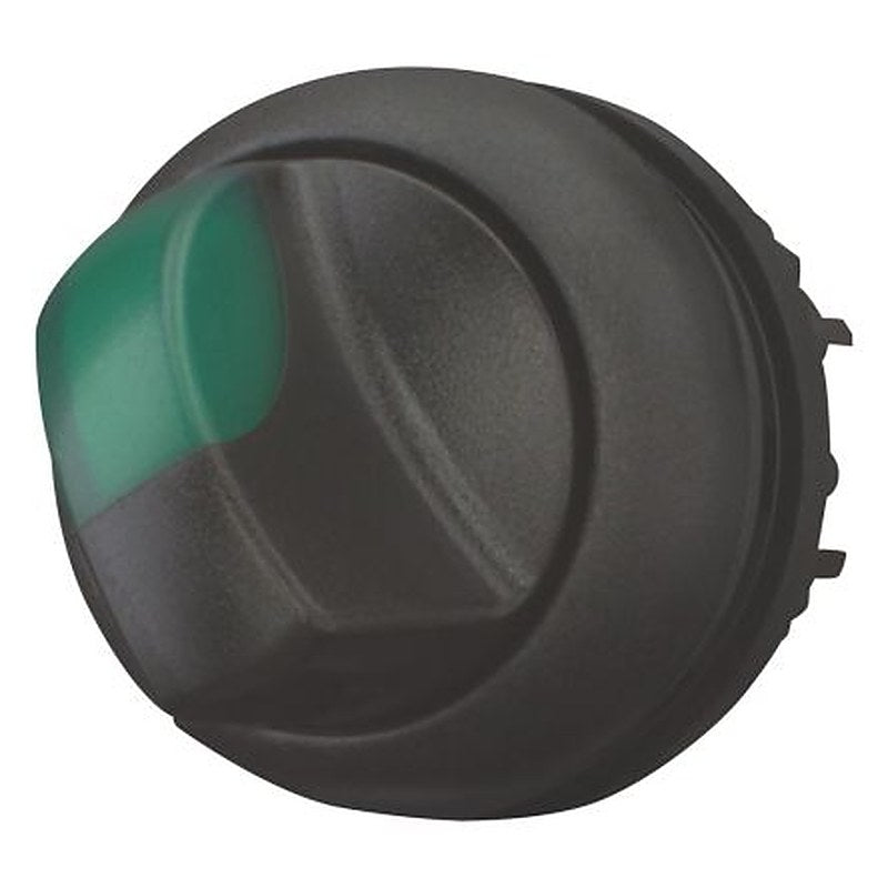 Eaton M22 Series 2 Position Illuminated Selector Switch Head, 22.5 mm Cutout, Black Handle, IP13, IP66