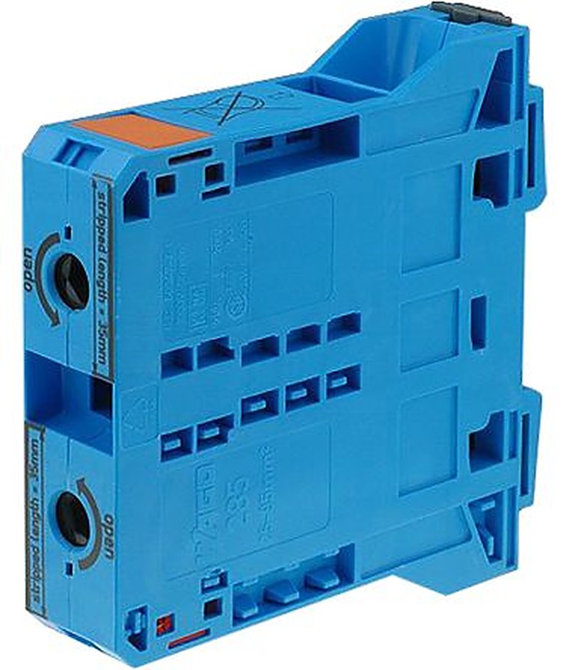 WAGO 285-194 285 Series Feed Through Terminal Block Blue, 95mm², 1-Level, Cage Clamp
