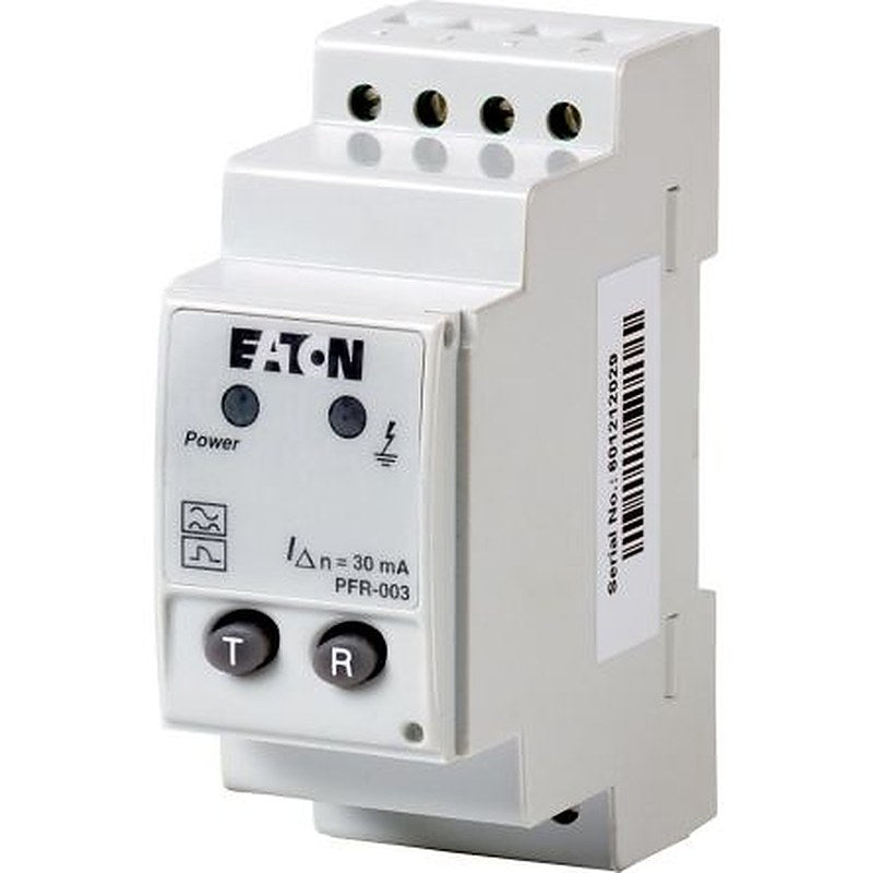 Eaton PFR Series Residual Current Circuit Breaker, 6A, 30 mA, Type A, 100 V dc 250V ac