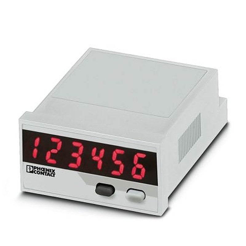 Phoenix Contact MCR 7 Segment LED Digital Panel Multifunction Meter for Pulses and Time, Frequency,  24 mm  x 48 mm