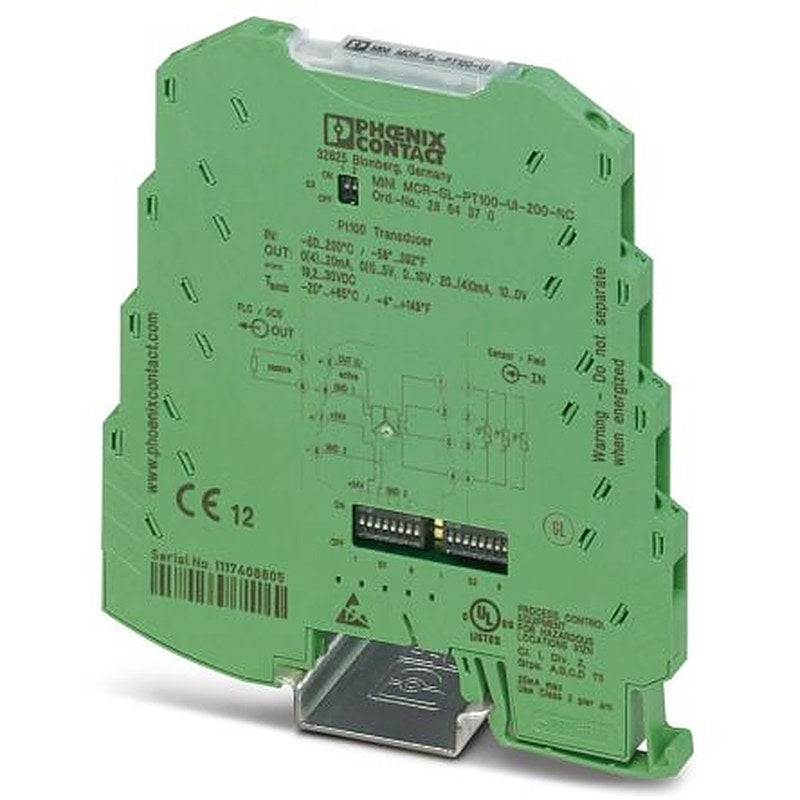 Phoenix Contact 3RS7005 Series Signal Conditioner, RTD Input, Current/Voltage Output, 24V dc Supply