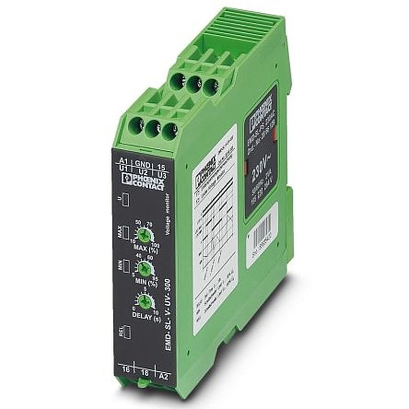 Phoenix Contact Monitoring Relay, 1 Phase, SPDT, DIN Rail, 230V ac 24 V dc
