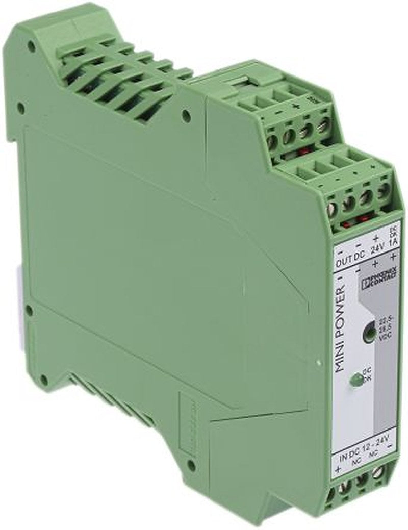 Phoenix Contact MINI-PS-12-24DC/24DC/1 DC/DC Converter, 24V dc/ 1 A, 24V dc Input, 12V Input, DIN Rail 24 W, 70 °C Max