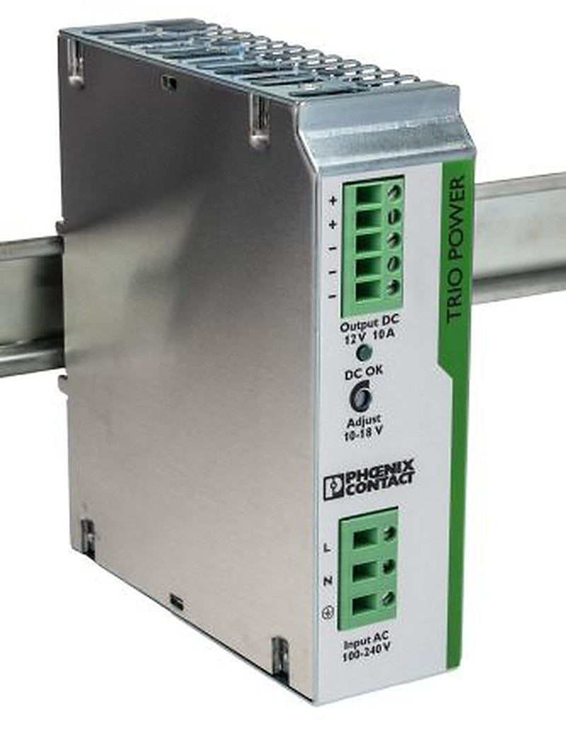 Phoenix Contact TRIO POWER Switch Mode Power Supply DIN Rail Power Supply 264V ac AC Input 18V dc, 10 A Output DC 120 W
