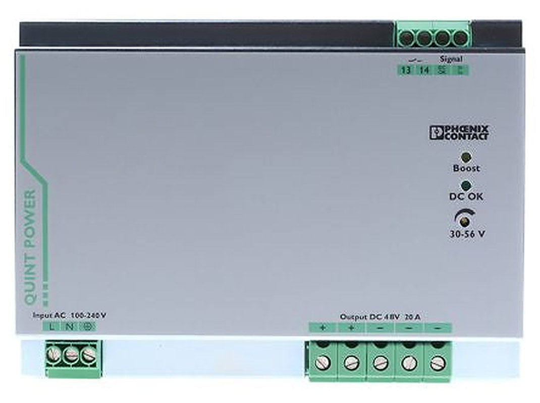 Phoenix Contact QUINT POWER Switched Mode DIN Rail Power Supply 264V ac AC Input 56V dc, 20 A Output DC 960 W