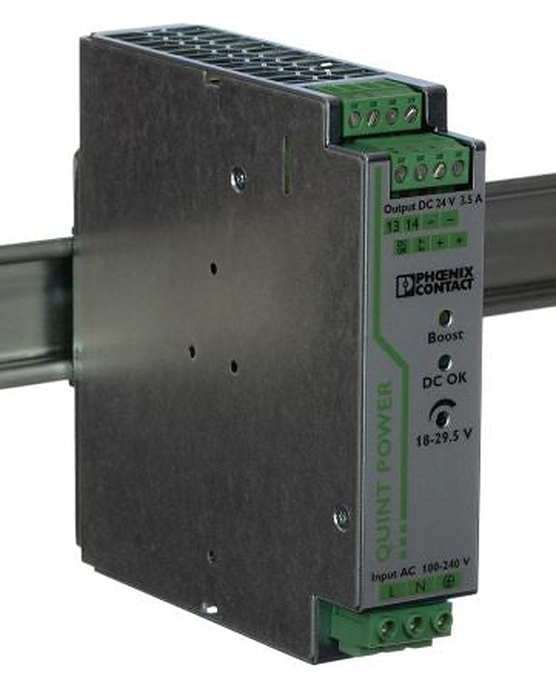 Phoenix Contact QUINT POWER Switched Mode DIN Rail Power Supply 264V ac AC Input 29.5V dc, 3.5 A Output DC 84 W