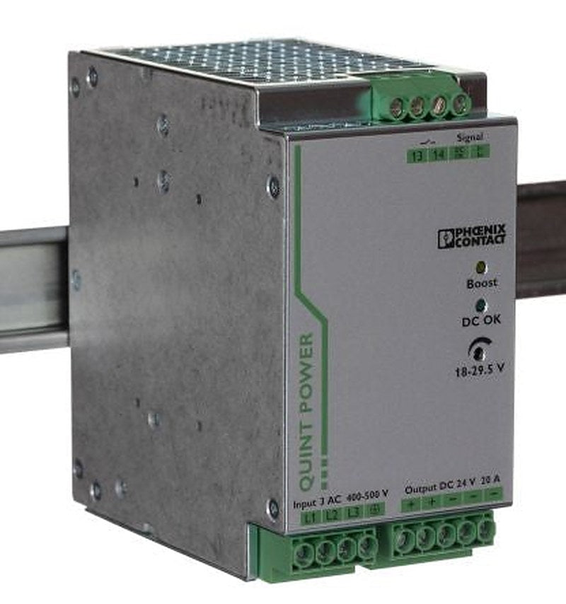 Phoenix Contact QUINT POWER Switched Mode DIN Rail Power Supply 575V ac AC Input 29.5V dc, 20 A Output DC 480 W