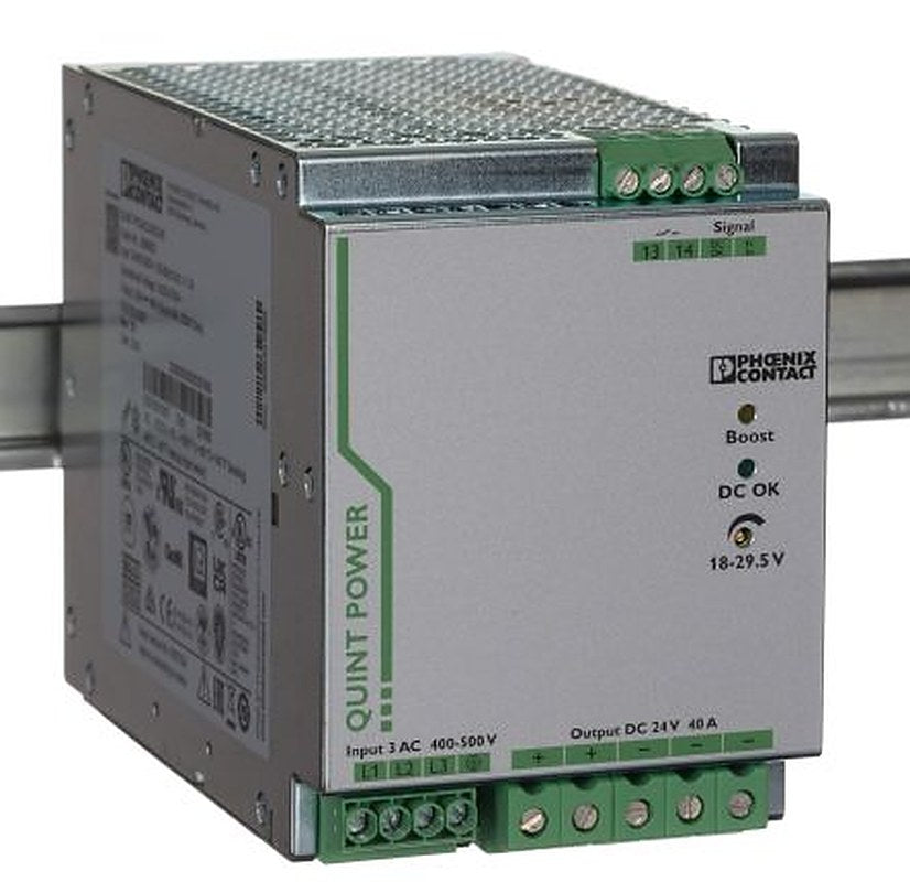 Phoenix Contact QUINT POWER Switched Mode DIN Rail Power Supply 575V ac AC Input 29.5V dc, 40 A Output DC 960 W