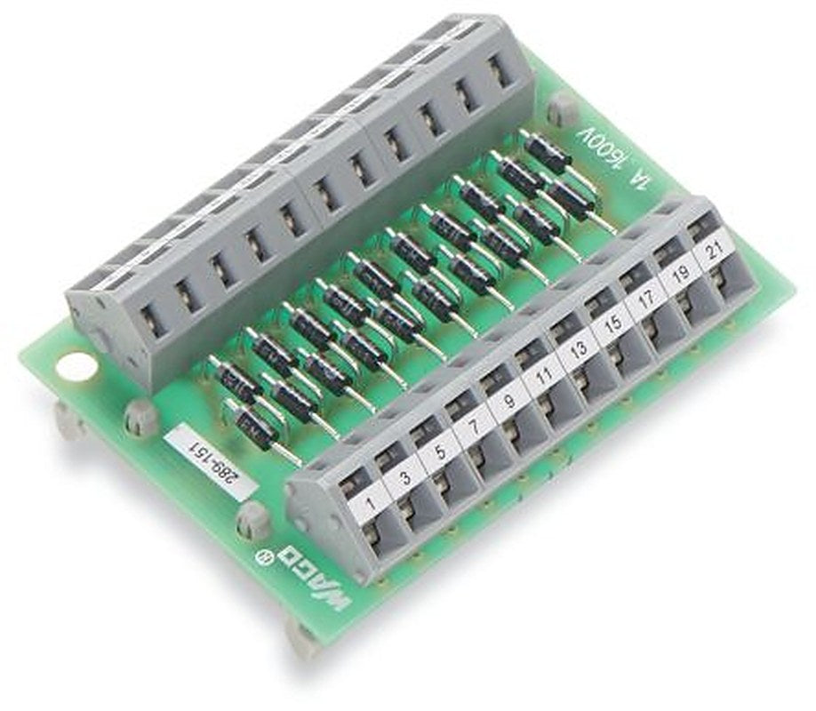 WAGO 289-151 289 Series Component Terminal Block Grey, 2.5mm², Cage Clamp