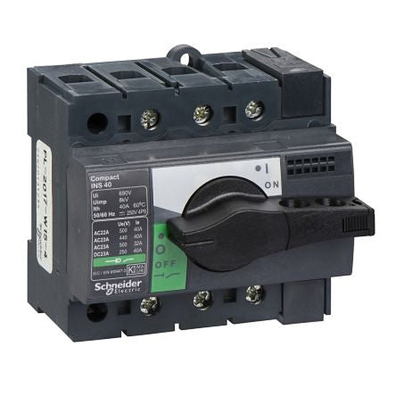 Schneider Electric 3-Pole Fixed Isolator Switch -, IP40, 22A, 22 kW