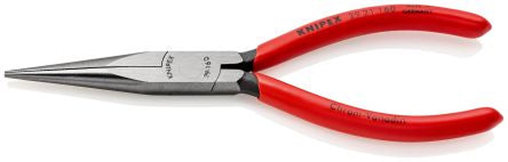Knipex 1-Piece Long Nose Plier Half Round, 170 mm Overall, 54mm Jaw