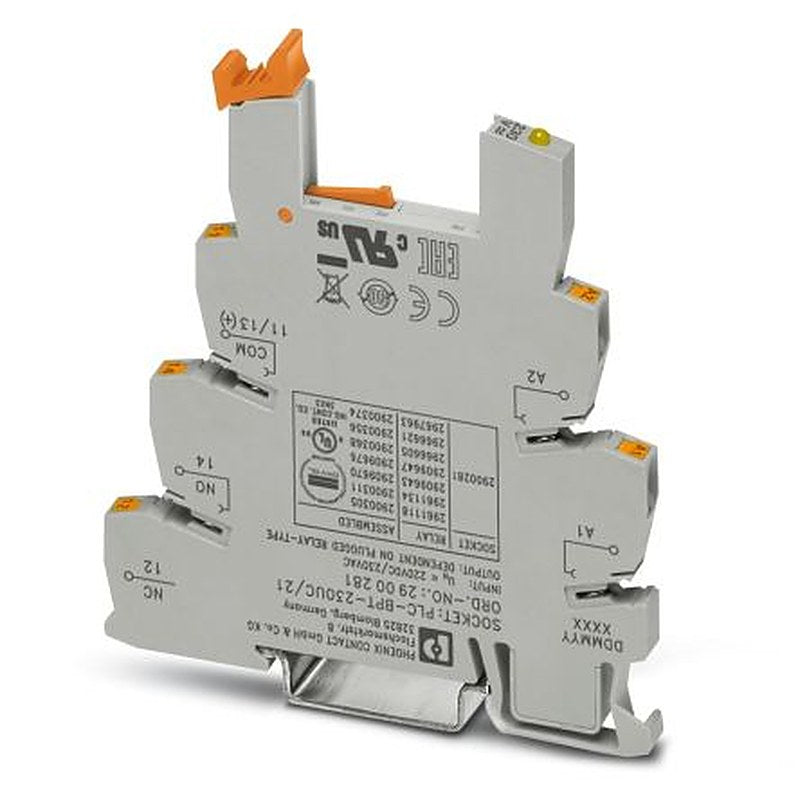 Phoenix Contact PLC-BPT-230UC/21 DIN Rail Relay Socket