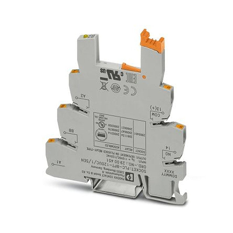 Phoenix Contact PLC 1 Way 120 V, 120V ac/dc DIN Rail, DIN Rail Relay Base