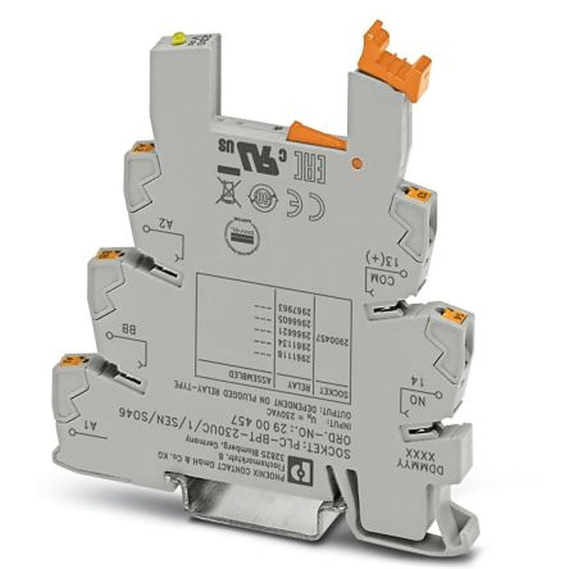 Phoenix Contact PLC-BPT-230UC/ 1/SEN/SO46 DIN Rail Relay Socket
