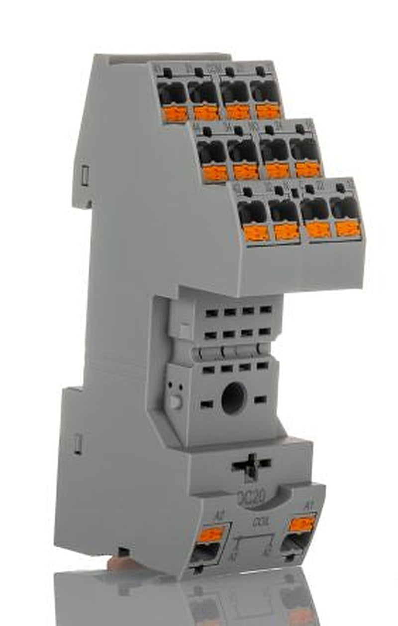 Phoenix Contact RIF-2-BPT/4X21 250V ac/dc DIN Rail Relay Base, for use with Industrial Relay with 2 or 4 PDTs