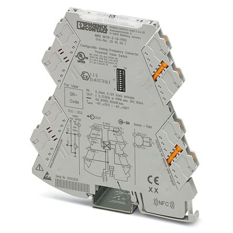 Phoenix Contact MINI MCR Series Signal Conditioner, Current/Voltage Input, Frequency Output, 24V dc Supply, B, UL, ATEX,