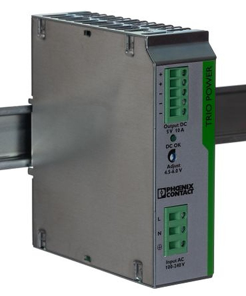 Phoenix Contact TRIO POWER Switched Mode DIN Rail Power Supply 264V ac AC Input 6V dc, 10 A Output DC 50 W