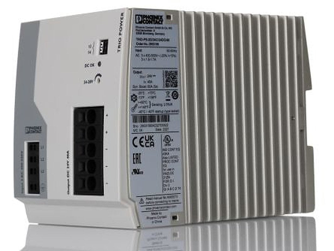 Phoenix Contact TRIO POWER Switched Mode DIN Rail Power Supply 575V ac AC Input 24V dc, 40 A Output DC 960 W