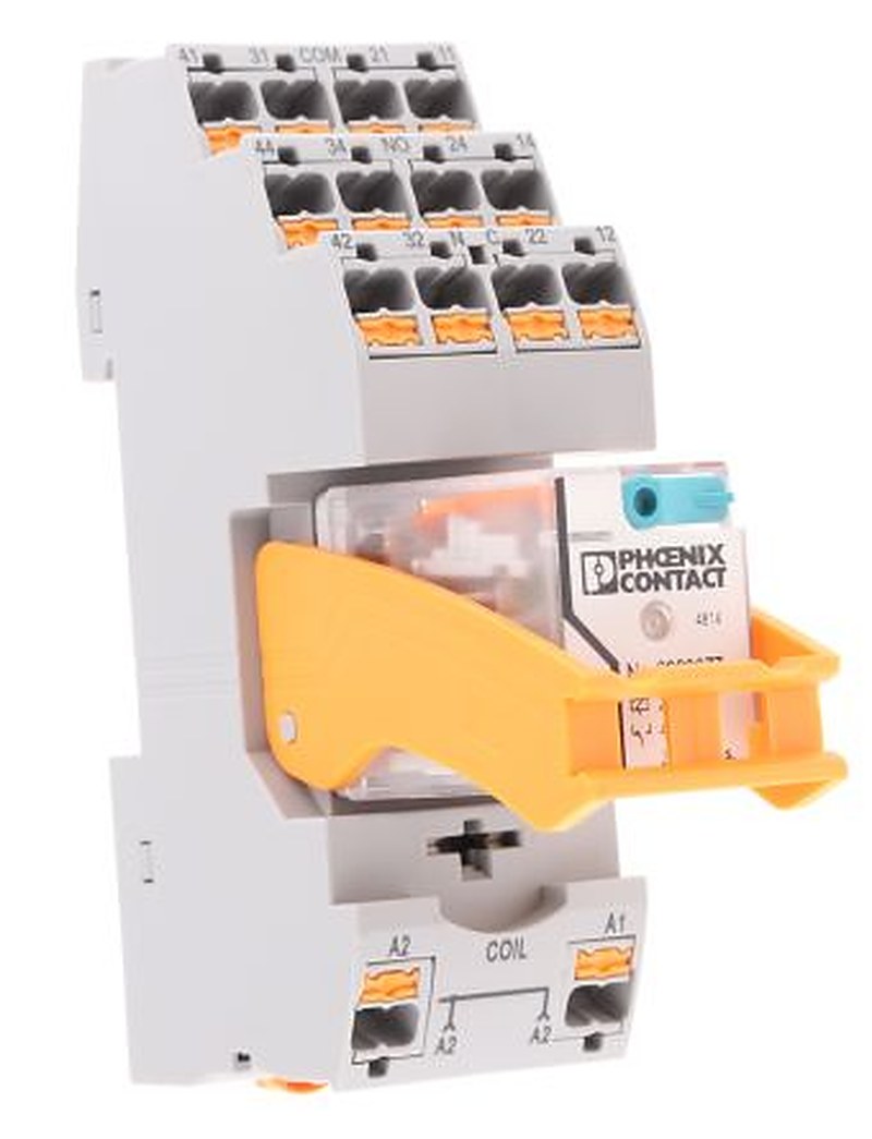 Phoenix Contact DIN Rail Interface Relay, 24V dc Coil, 5mA Switching Current, 4PDT