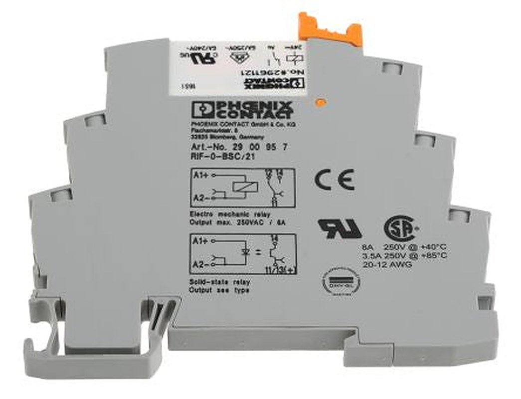 Phoenix Contact RIF-0-RSC-24DC/21AU Series Interface Relay, DIN Rail, 24V dc Coil, SPDT, 9mA