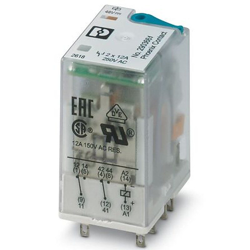 Phoenix Contact Power Relay, 48V dc Coil, 30A Switching Current, DPDT