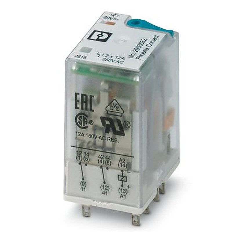 Phoenix Contact Power Relay, 60V dc Coil, 30A Switching Current, DPDT