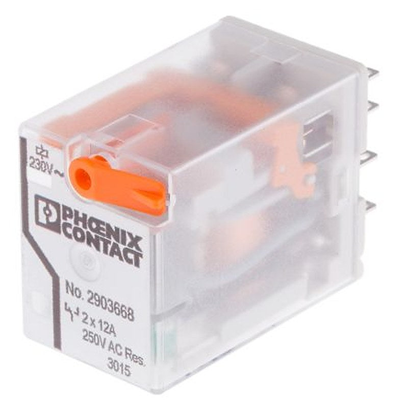 Phoenix Contact PCB Power Relay, 230V ac Coil, 12A Switching Current, DPDT