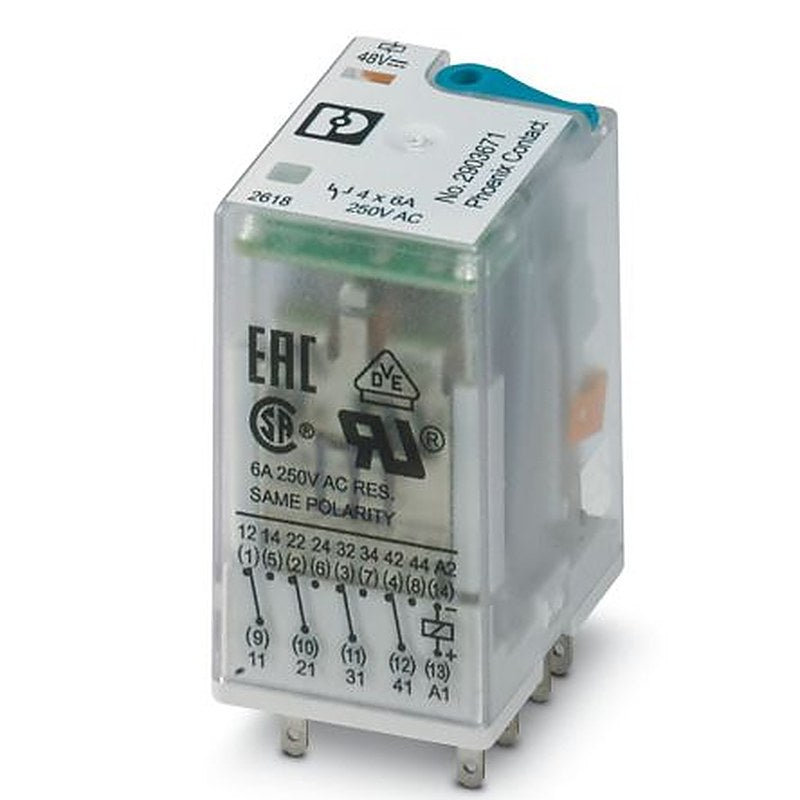 Phoenix Contact Power Relay, 48V dc Coil, 50mA Switching Current, 4PDT